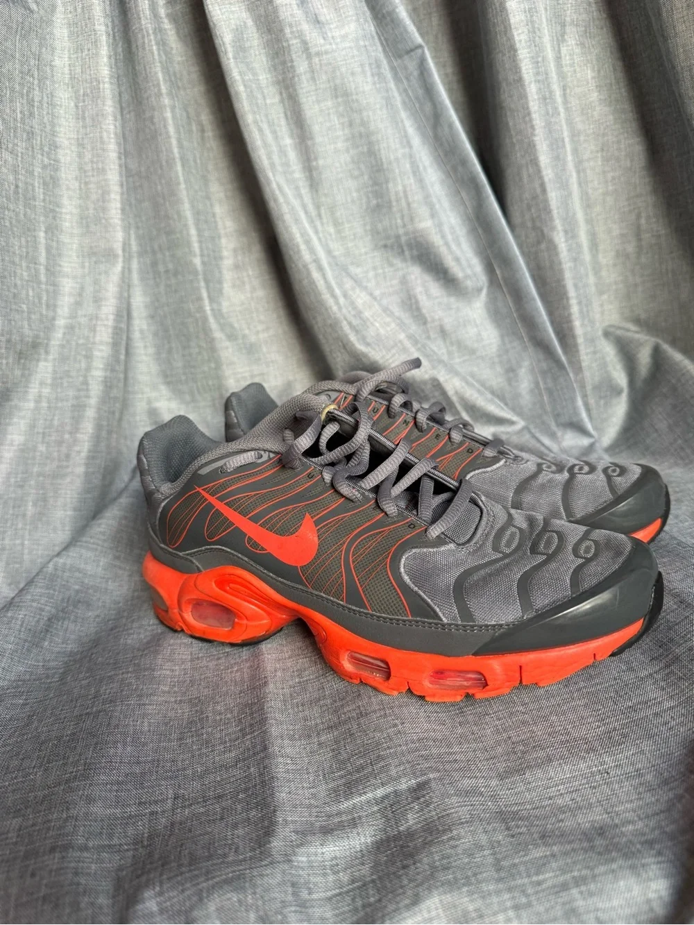 Nike Air Max Sneakers in Gray and Bright Orange